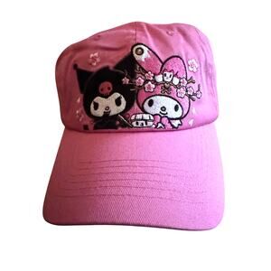 tokidoki Pink Adjustable Baseball Hat- My Melody and Kuromi - Sanrio Hat